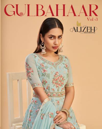 Gul Bahaar Vol 3 By Alizeh Designer Partywear Anarkali Suit Collection